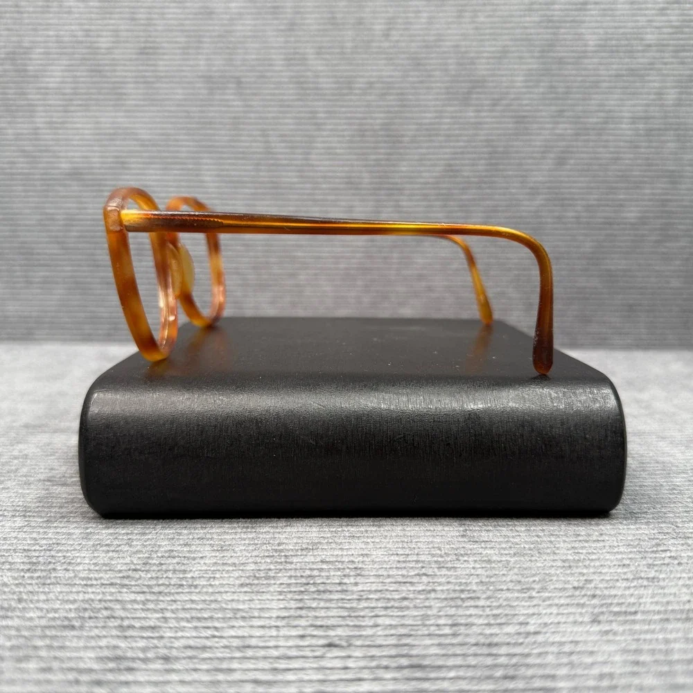 Vintage Amber Tortoiseshell Round Y2K Eyeglass Frames 54-18-145 Retro Panto Vtg‎